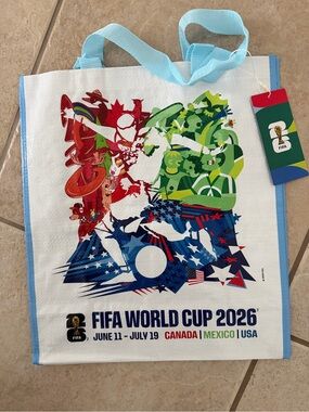 FIFA World Cup 2026 Reusable Tote Bag Canada Mexico USA Official Licensed NWT
